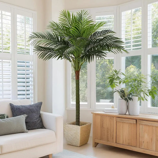 Palm Tree Artificial Tropical Plant 6FT Tall Faux Indoor Floor Plant Decorative Large Office House Plant