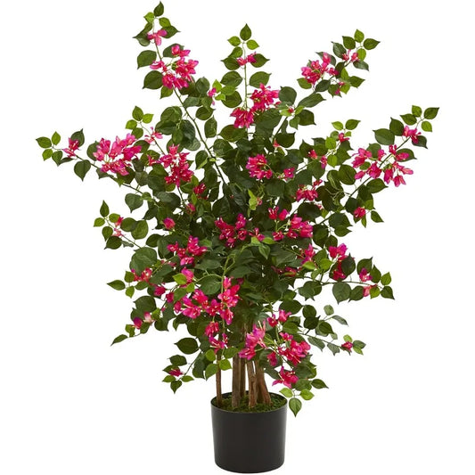 Bougainvillea Artificial Tree Pink with Green Foliage for Indoor and Outdoor Use