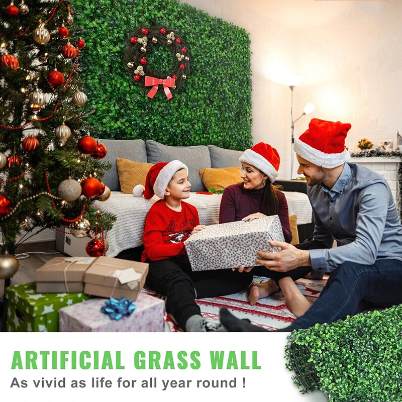 24pcs Artificial Boxwood Hedge Wall Panels Greenery Privacy Fence Panel Grass for Indoor Outdoor Home Garden Wedding Decor